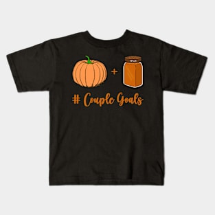 Pumpkin Plus Spice Bottle - Couple Goals for Fall Season Kids T-Shirt